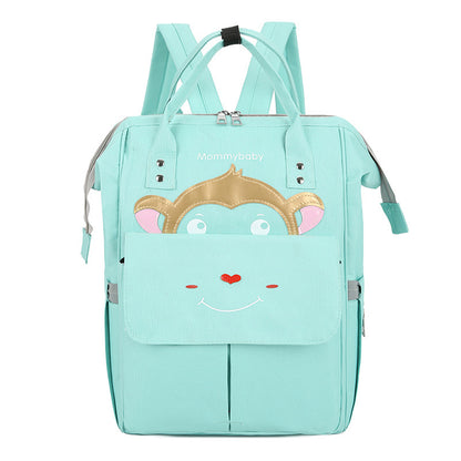 Mommy Bag – Cat Pattern Custom Shoulder Bag with Insulation Bottle Holder