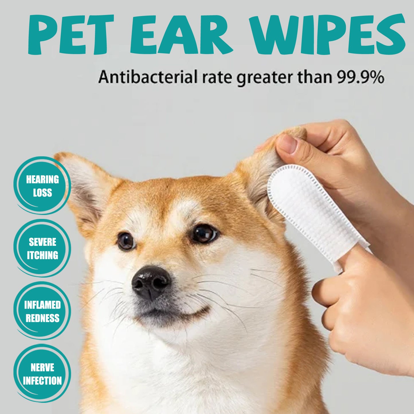 Pet Ear Cleaning Finger Stall – Ear Mite & Earwax Care for Cats & Dogs