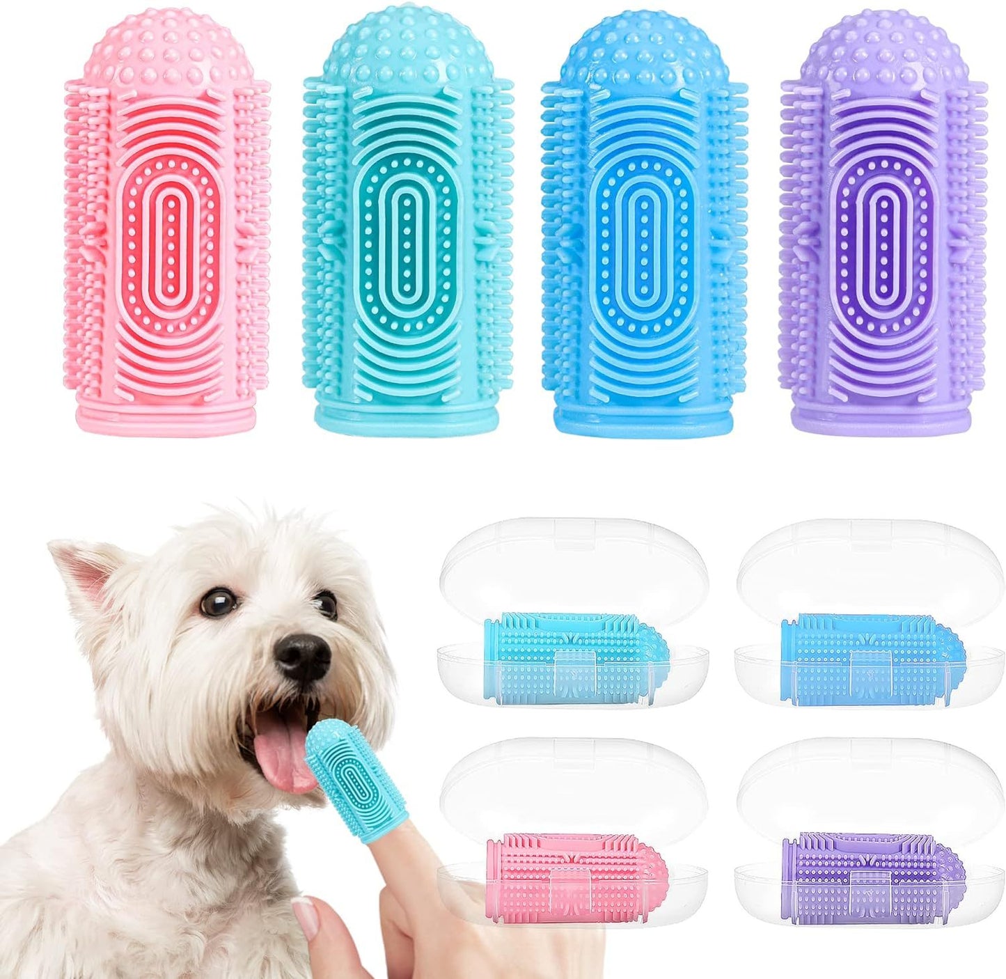 Dog Toothbrush Kit – Finger Toothbrush for Dog Teeth Cleaning & Dental Care