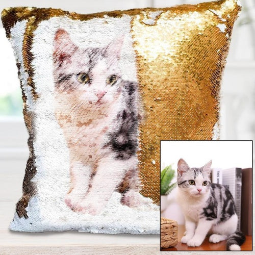 Custom Sequin Photo Cushion Covers – Personalize Your Pillowcase