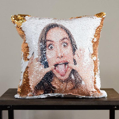 Custom Sequin Photo Cushion Covers – Personalize Your Pillowcase