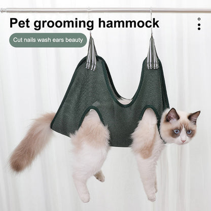 Pet Grooming Hammock Harness – Anti-Scratch Restraint Bag for Cats & Dogs