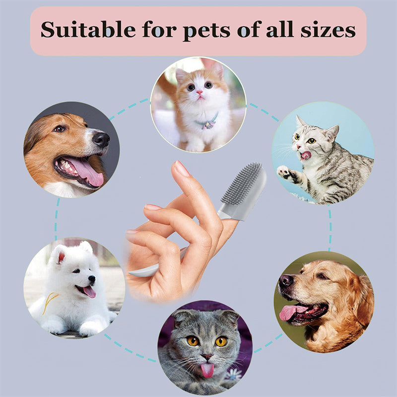 Dog & Cat Finger Toothbrush – Silicone Oral Cleaning Tool for Pets