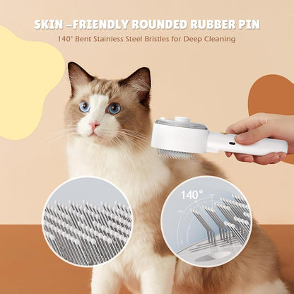 Cat Steam Brush for Shedding – Defur & Grooming Comb for Cats & Dogs