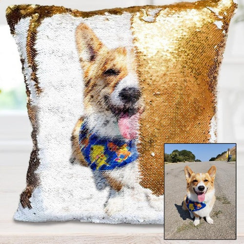 Custom Sequin Photo Cushion Covers – Personalize Your Pillowcase