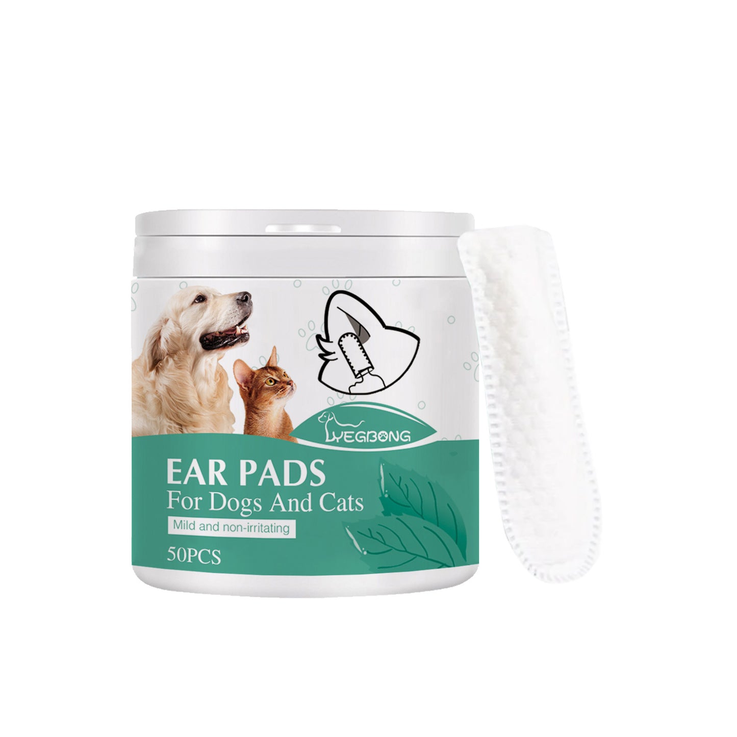 Pet Ear Cleaning Finger Stall – Ear Mite & Earwax Care for Cats & Dogs