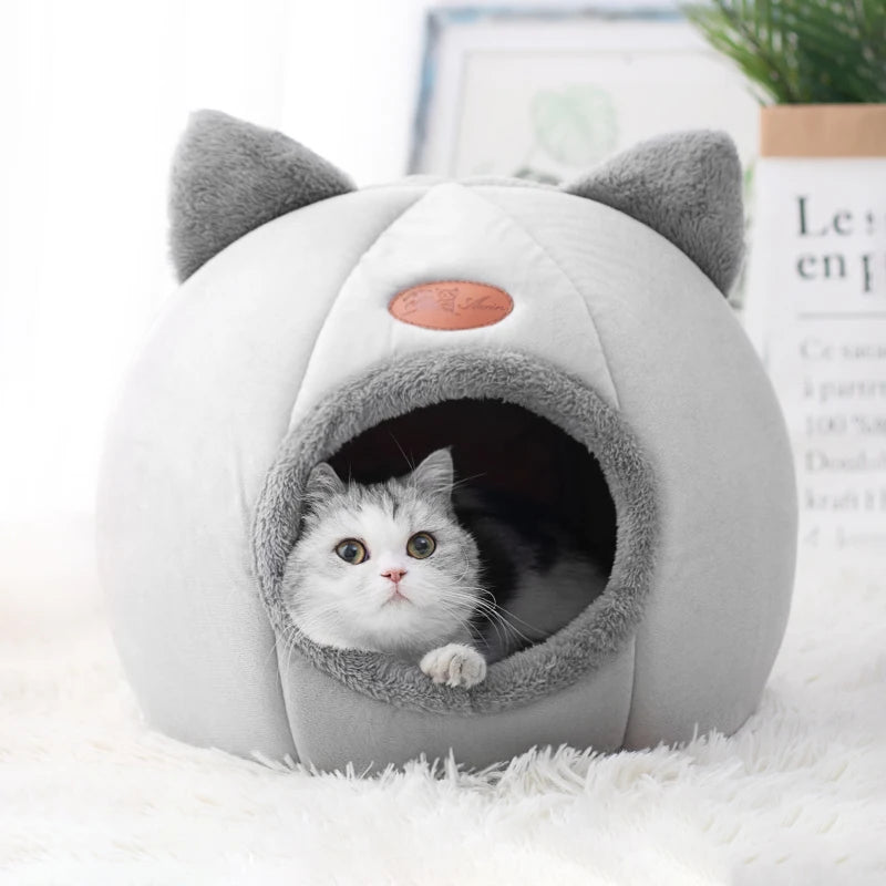 New Deep Sleep Comfort Winter Cat, Dog Bed Little Mat Basket Small Dog House Pet Tent Cozy Cave Nest Indoor Cama Gato.