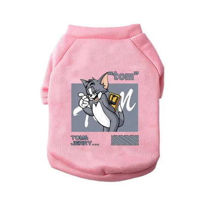 Cute Cartoon Cat Dogs Hoodie Fleece Warm Winter Pet Dog Clothes For Small Medium Dogs Coats Puppy Pullover Chihuahua Clothing