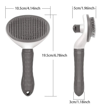 Pet Dog Brush & Cat Comb - Self Cleaning Grooming Tool