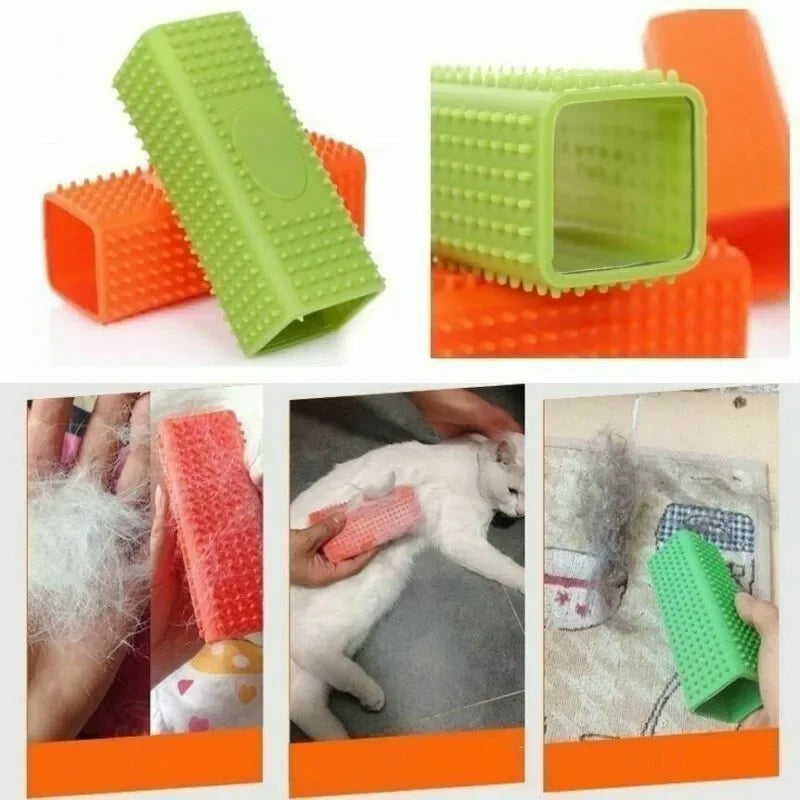 Pet Dog Cat Rubber Silicone Hair Remover