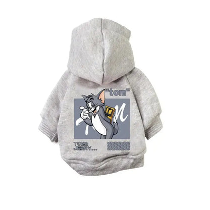 Cute Cartoon Cat Dogs Hoodie Fleece Warm Winter Pet Dog Clothes For Small Medium Dogs Coats Puppy Pullover Chihuahua Clothing