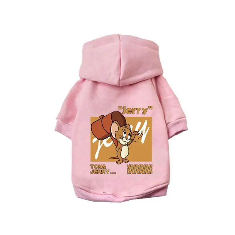 Cute Cartoon Cat Dogs Hoodie Fleece Warm Winter Pet Dog Clothes For Small Medium Dogs Coats Puppy Pullover Chihuahua Clothing