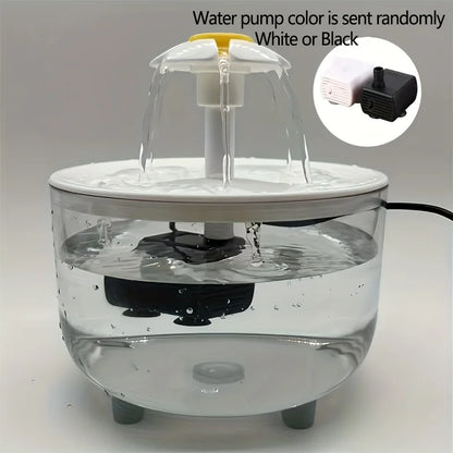 1L USB Electric Mute Pet Water Fountain - Automatic Cat Drink Bowl with Filter