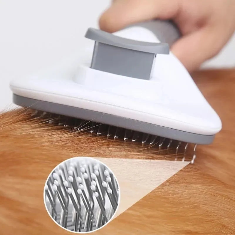 Pet Dog Brush & Cat Comb - Self Cleaning Grooming Tool