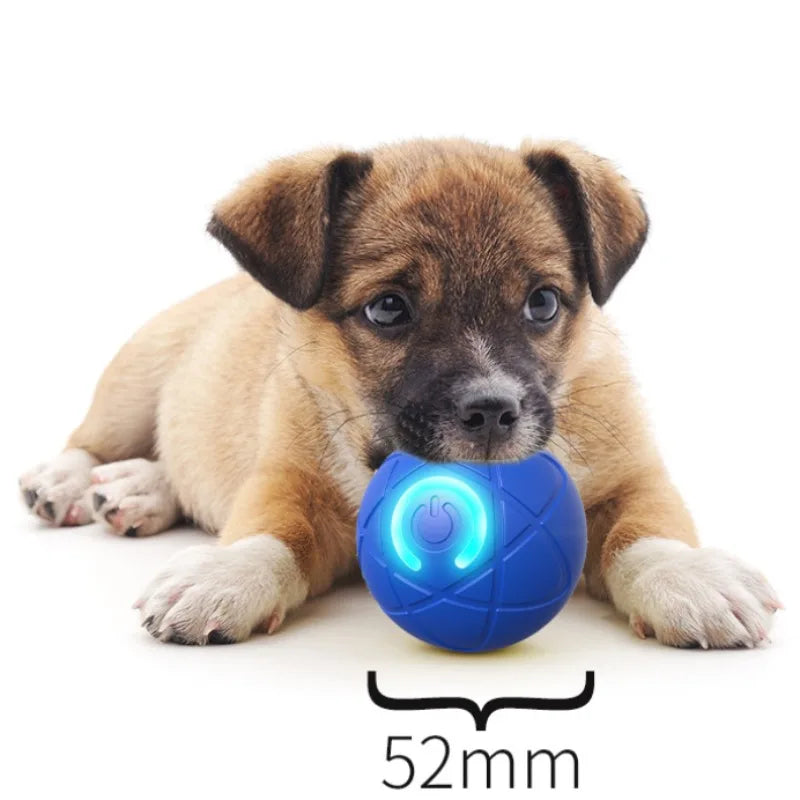 Smart Dog Toy Ball USB Automatic Moving Bouncing Ball Dog Toy Rechargeable Bite-Resistant Dog Ball Electric Interactive Pet Toy