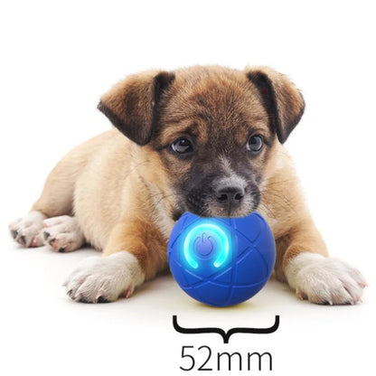 Smart Dog Toy Ball USB Automatic Moving Bouncing Ball Dog Toy Rechargeable Bite-Resistant Dog Ball Electric Interactive Pet Toy