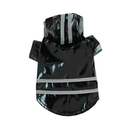 Reflective, waterproof, and snowproof dog raincoat in a cape poncho style, perfect for small pets like Chihuahuas, Bulldogs, and cats.