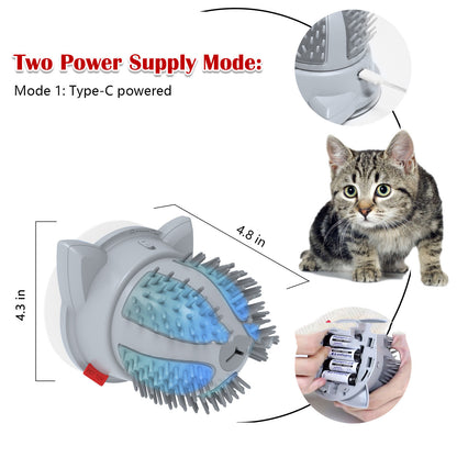 Electric Pet Cat Brush & LED Toy Massager – Essential Pet Care Tool