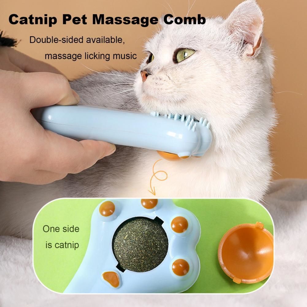 Cartoon Design Dual-Purpose Cat Toy – Massage Comb & Dental Care Toy